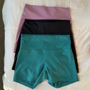 Lot of 3 lululemon bike shorts size 10